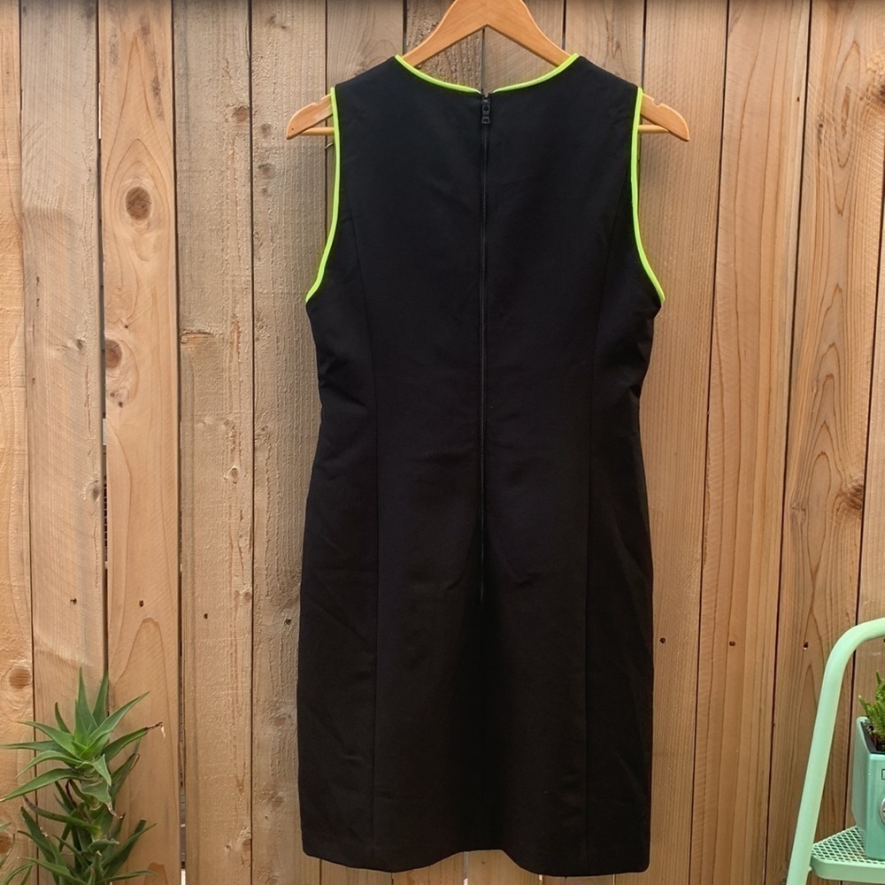 Alice + Olivia Colin Neon Trim Sleeveless Mini Dress size 10 - Picture 6 of 9